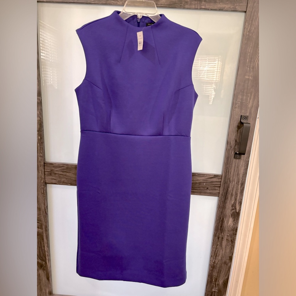ANN TAYLOR mock neck cap sleeve sheath dress -NWT